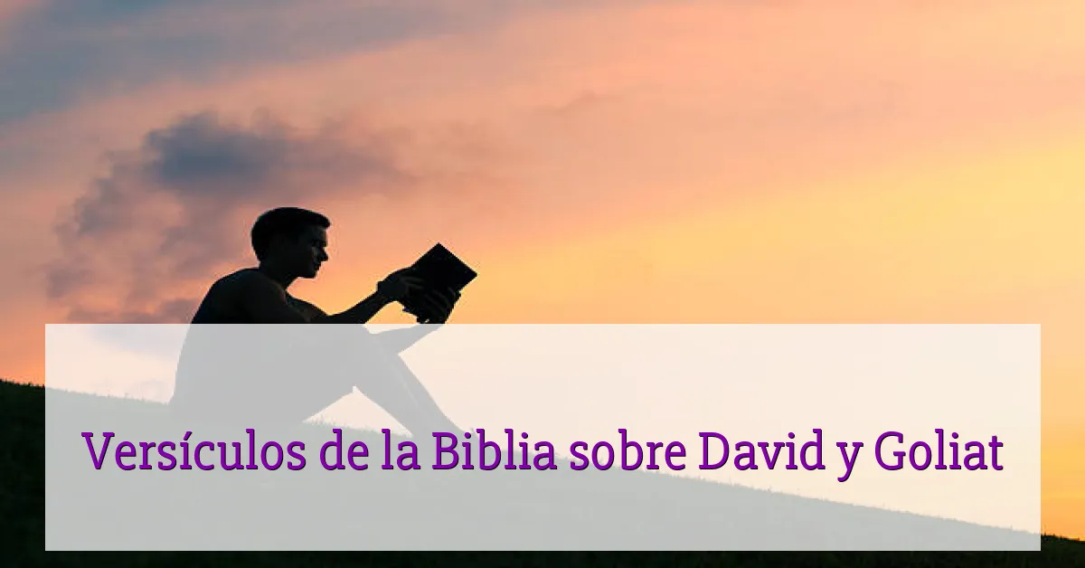 Versículos de la Biblia sobre David y Goliat