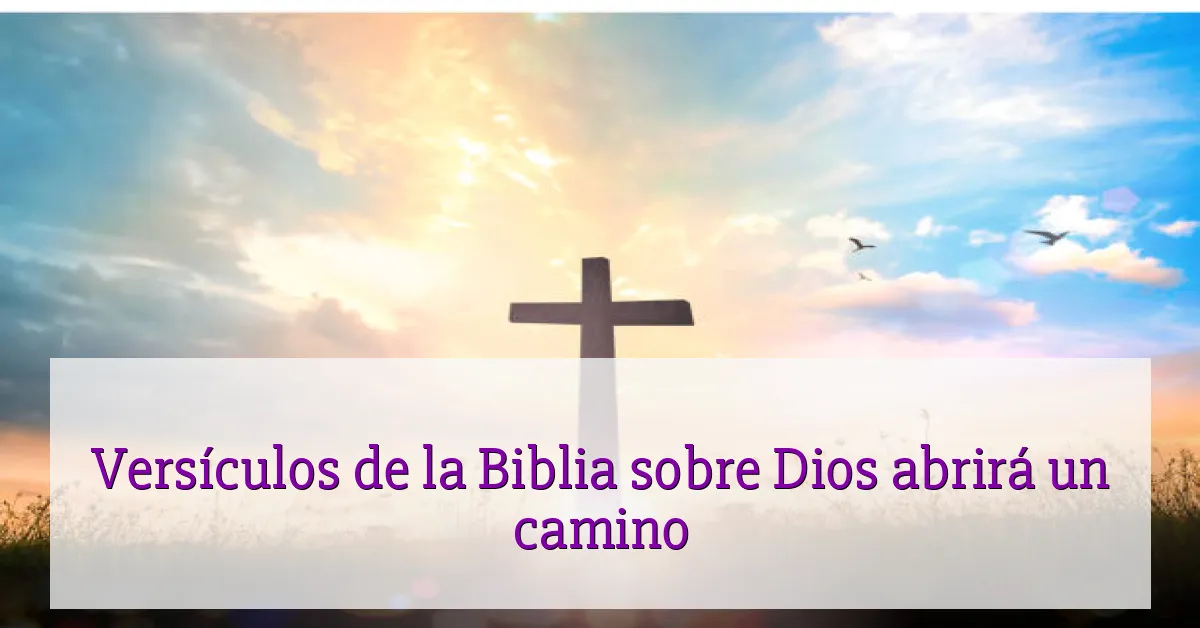 Versículos de la Biblia sobre Dios abrirá un camino