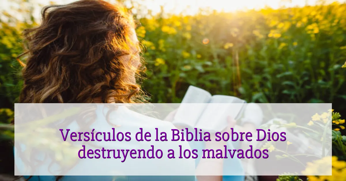 Versículos de la Biblia sobre Dios destruyendo a los malvados