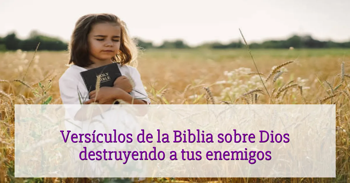 Versículos de la Biblia sobre Dios destruyendo a tus enemigos
