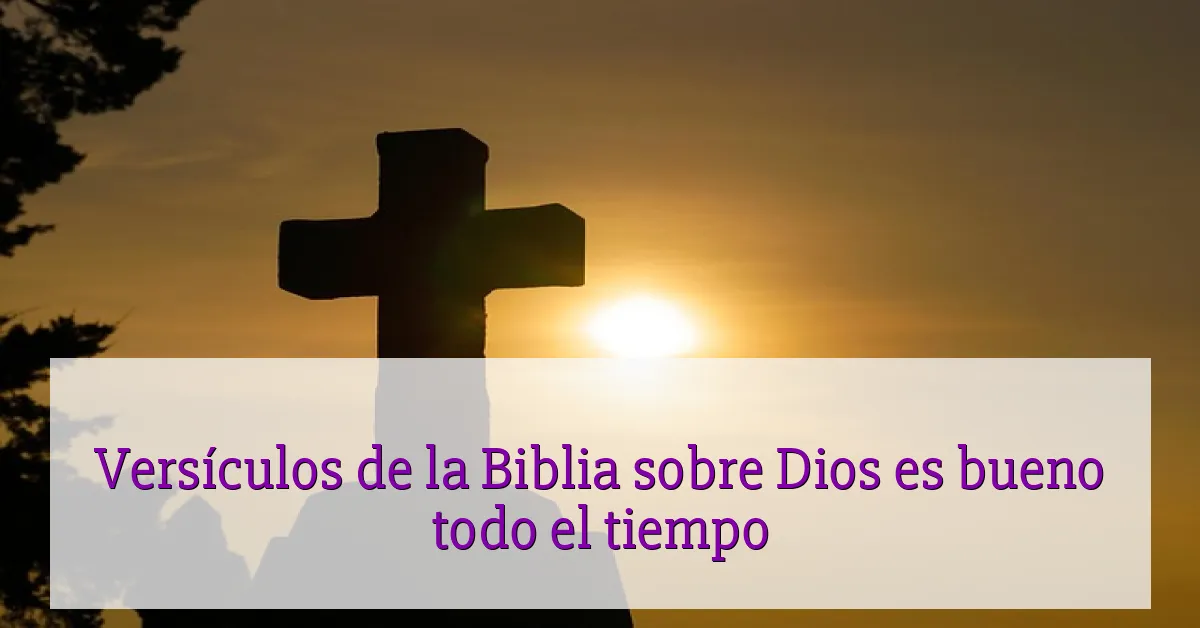 Versículos de la Biblia sobre Dios es bueno todo el tiempo