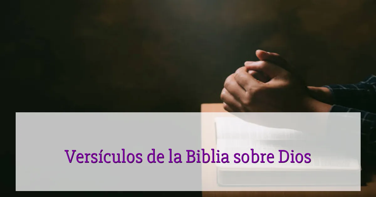 Versículos de la Biblia sobre Dios