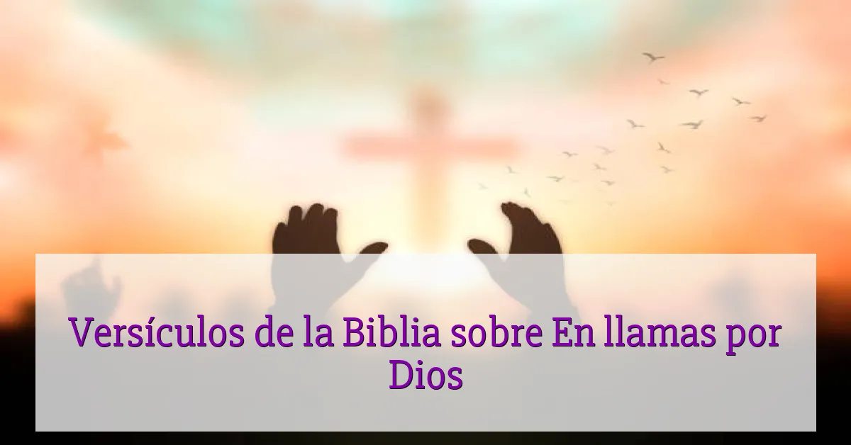 Versículos de la Biblia sobre En llamas por Dios