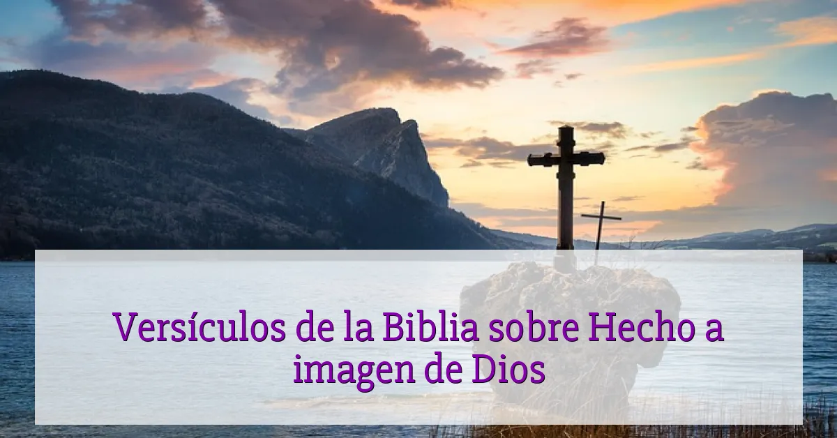 Versículos de la Biblia sobre Hecho a imagen de Dios