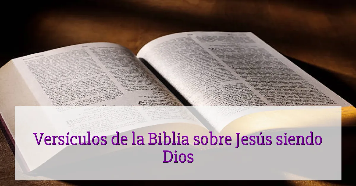 Versículos de la Biblia sobre Jesús siendo Dios