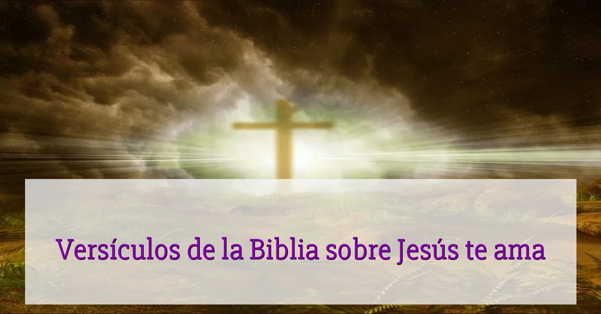 Versículos de la Biblia sobre Jesús te ama