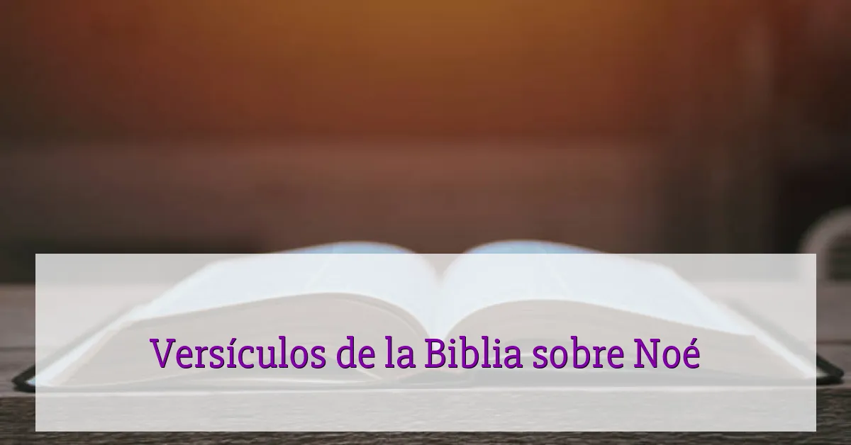 Versículos de la Biblia sobre Noé