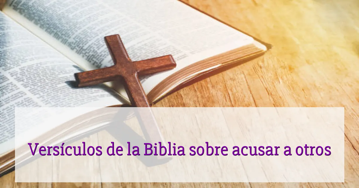 Versículos de la Biblia sobre acusar a otros