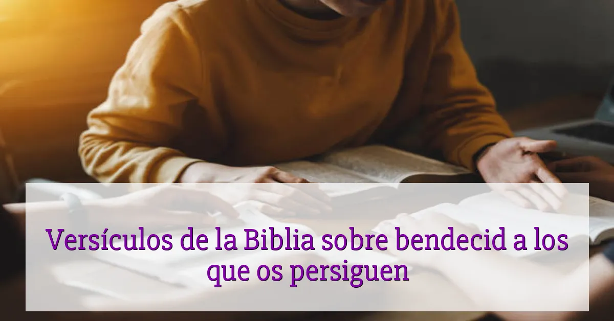 Versículos de la Biblia sobre bendecid a los que os persiguen