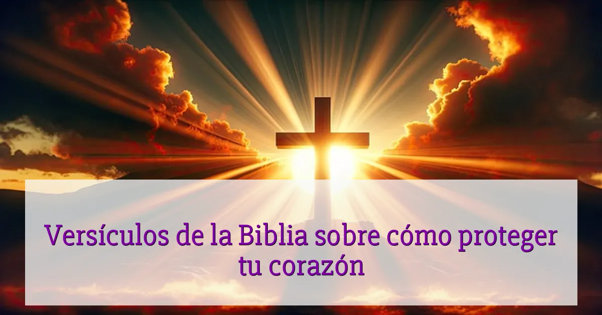 Versículos de la Biblia sobre cómo proteger tu corazón