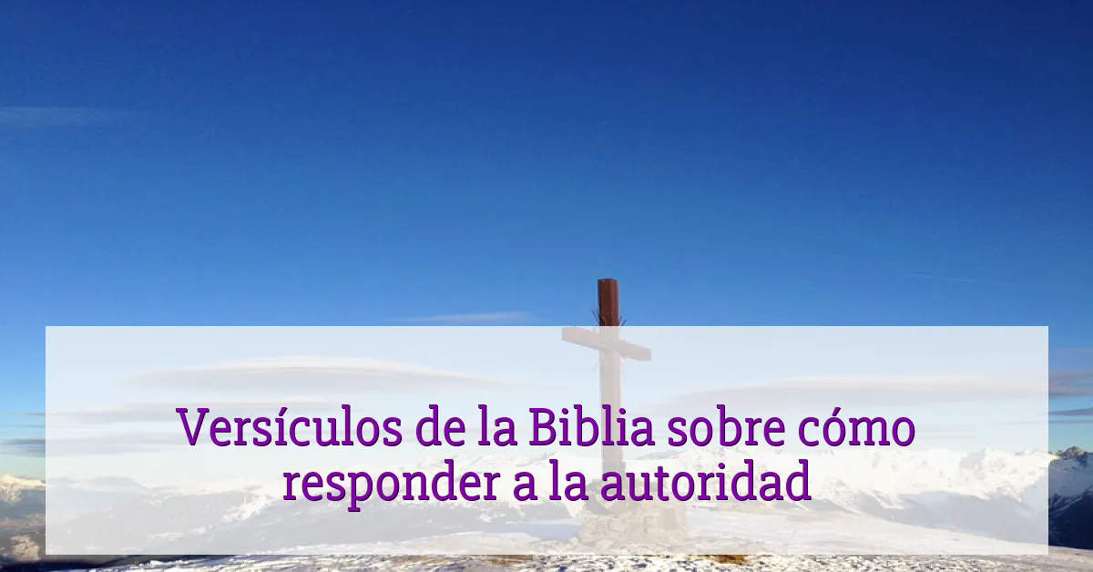 Versículos de la Biblia sobre cómo responder a la autoridad
