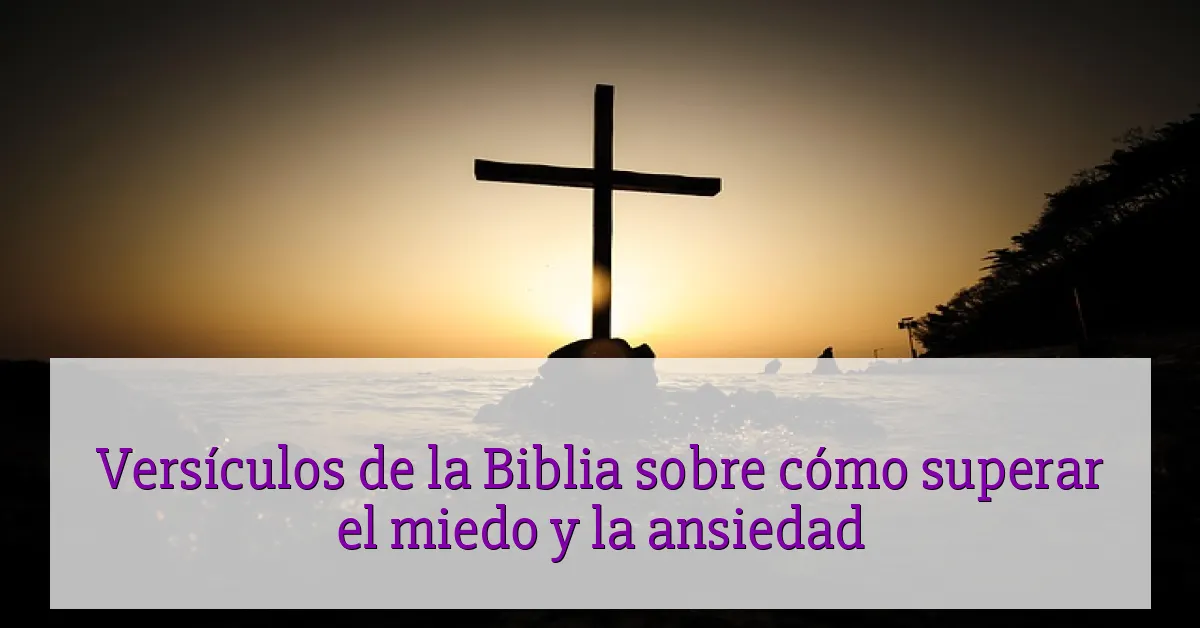 Versículos de la Biblia sobre cómo superar el miedo y la ansiedad