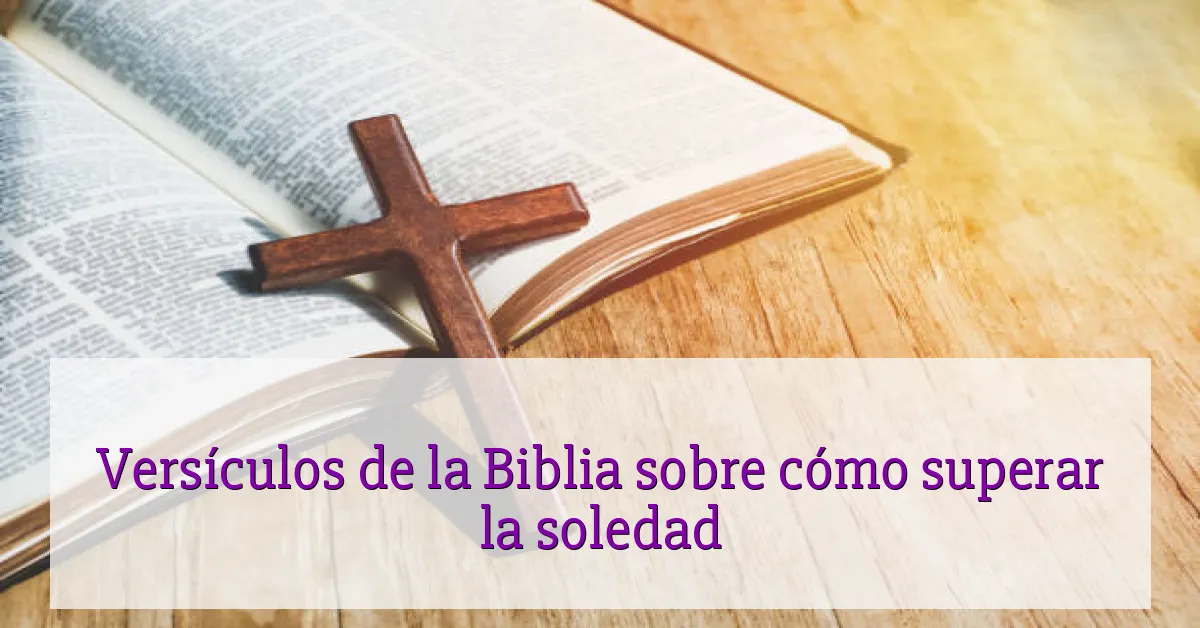 Versículos de la Biblia sobre cómo superar la soledad