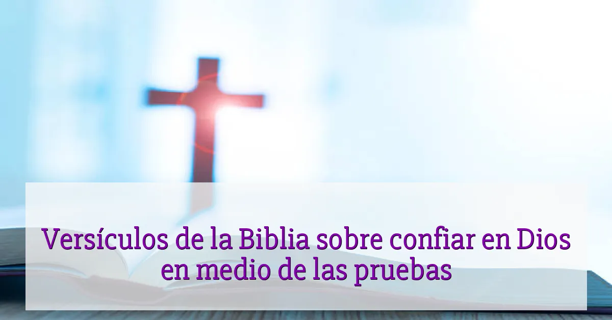 Versículos de la Biblia sobre confiar en Dios en medio de las pruebas