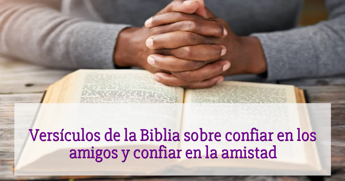 Versículos de la Biblia sobre confiar en los amigos y confiar en la amistad
