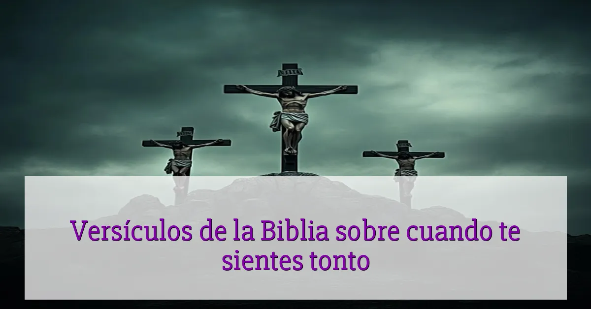 Versículos de la Biblia sobre cuando te sientes tonto