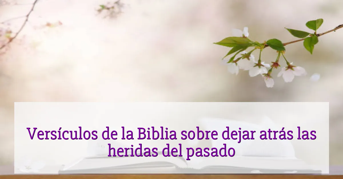 Versículos de la Biblia sobre dejar atrás las heridas del pasado