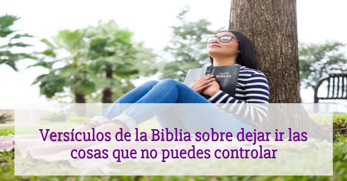 Versículos de la Biblia sobre dejar ir las cosas que no puedes controlar