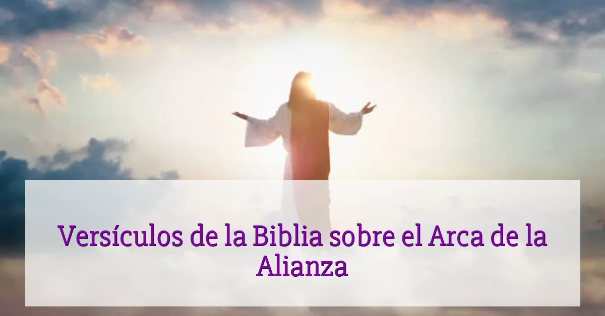 Versículos de la Biblia sobre el Arca de la Alianza