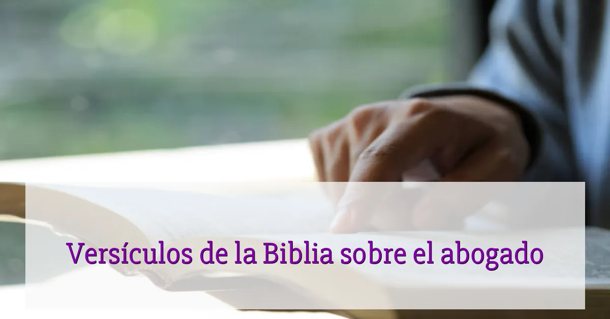 Versículos de la Biblia sobre el abogado