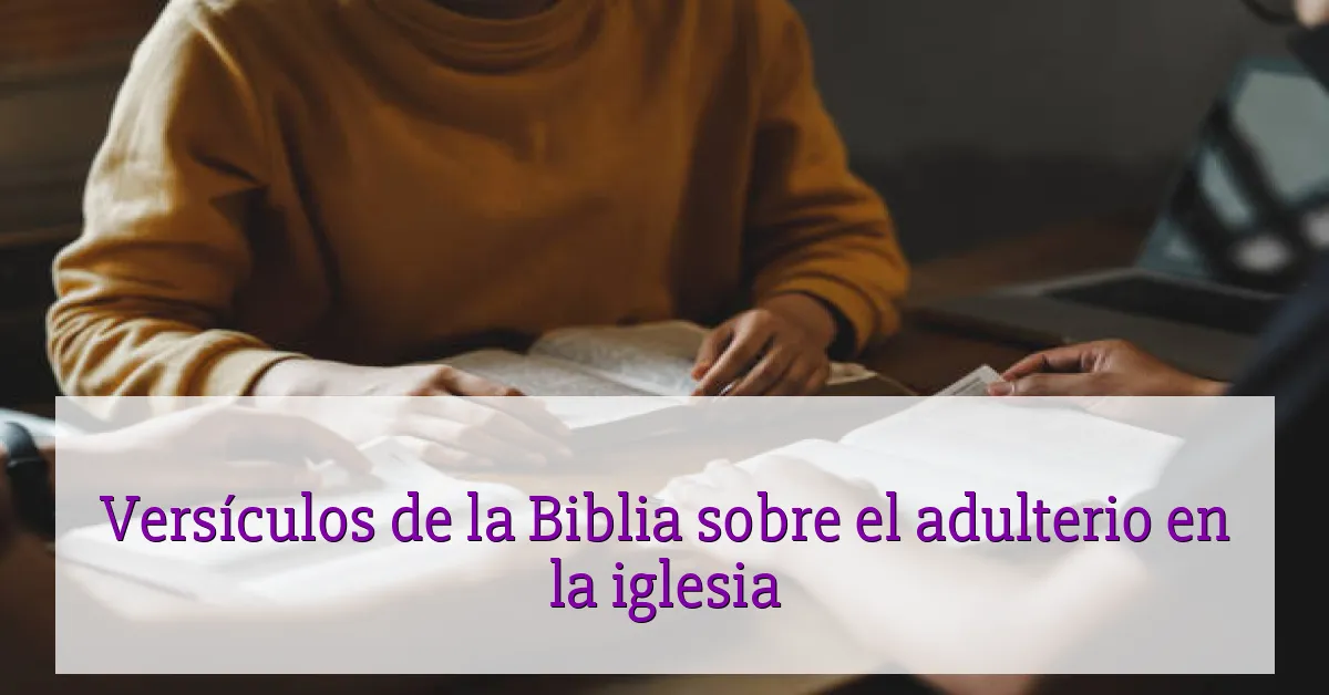Versículos de la Biblia sobre el adulterio en la iglesia