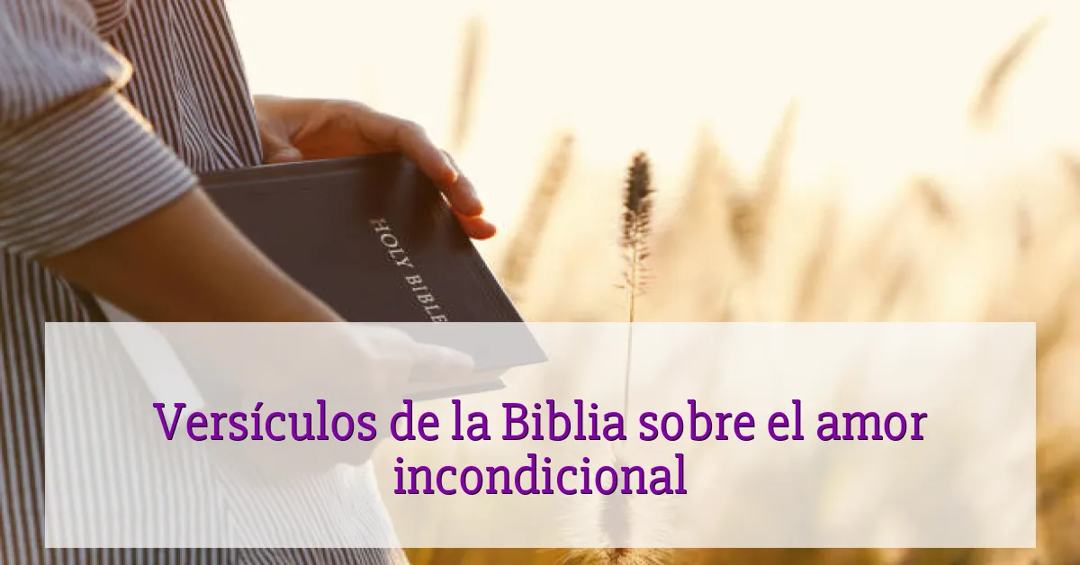 Versículos de la Biblia sobre el amor incondicional