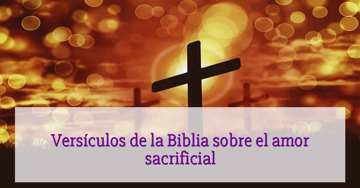 Versículos de la Biblia sobre el amor sacrificial