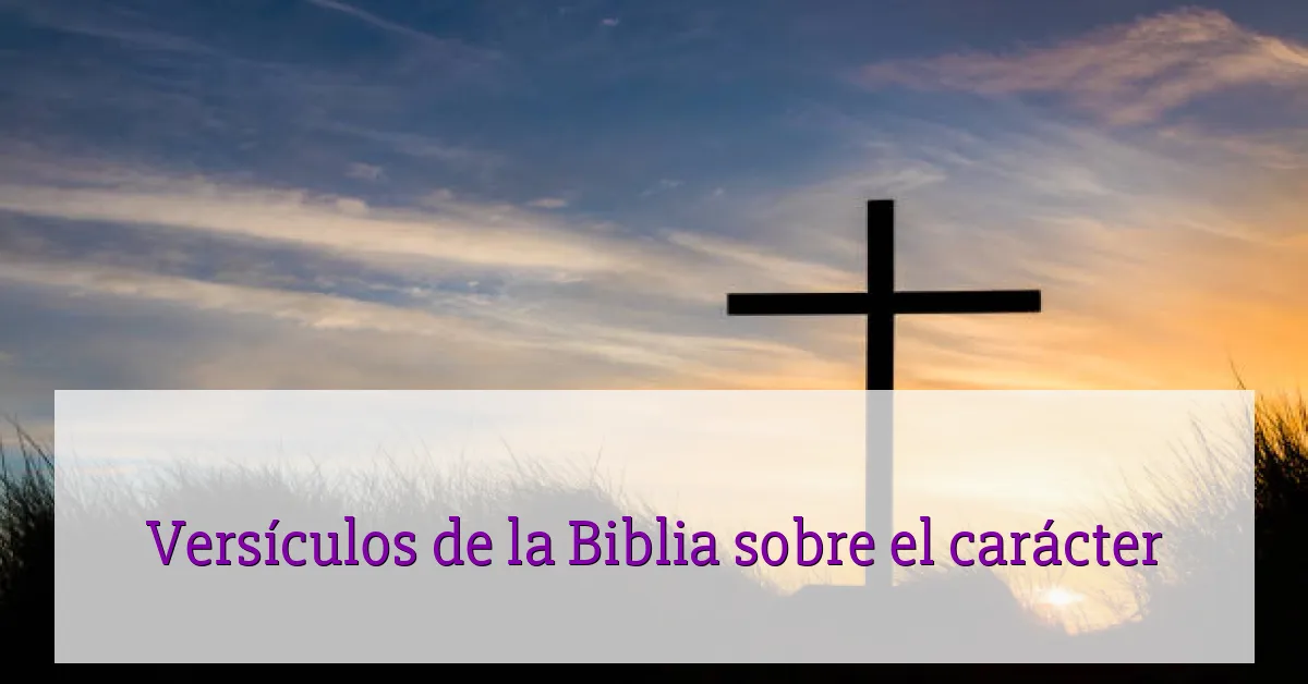 Versículos de la Biblia sobre el carácter