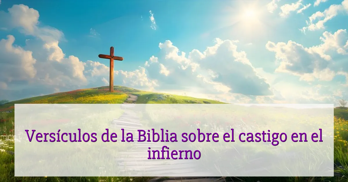 Versículos de la Biblia sobre el castigo en el infierno