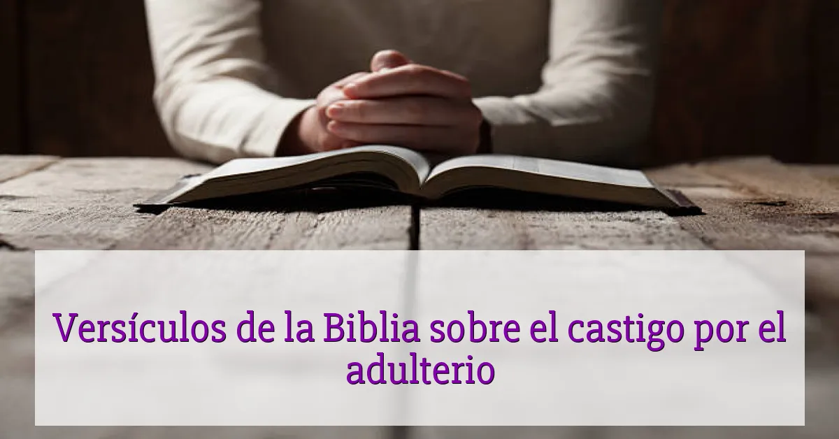 Versículos de la Biblia sobre el castigo por el adulterio