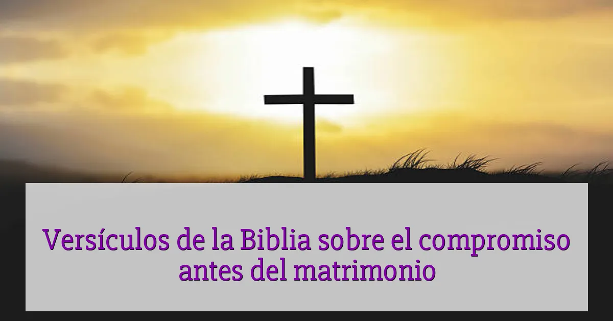 Versículos de la Biblia sobre el compromiso antes del matrimonio