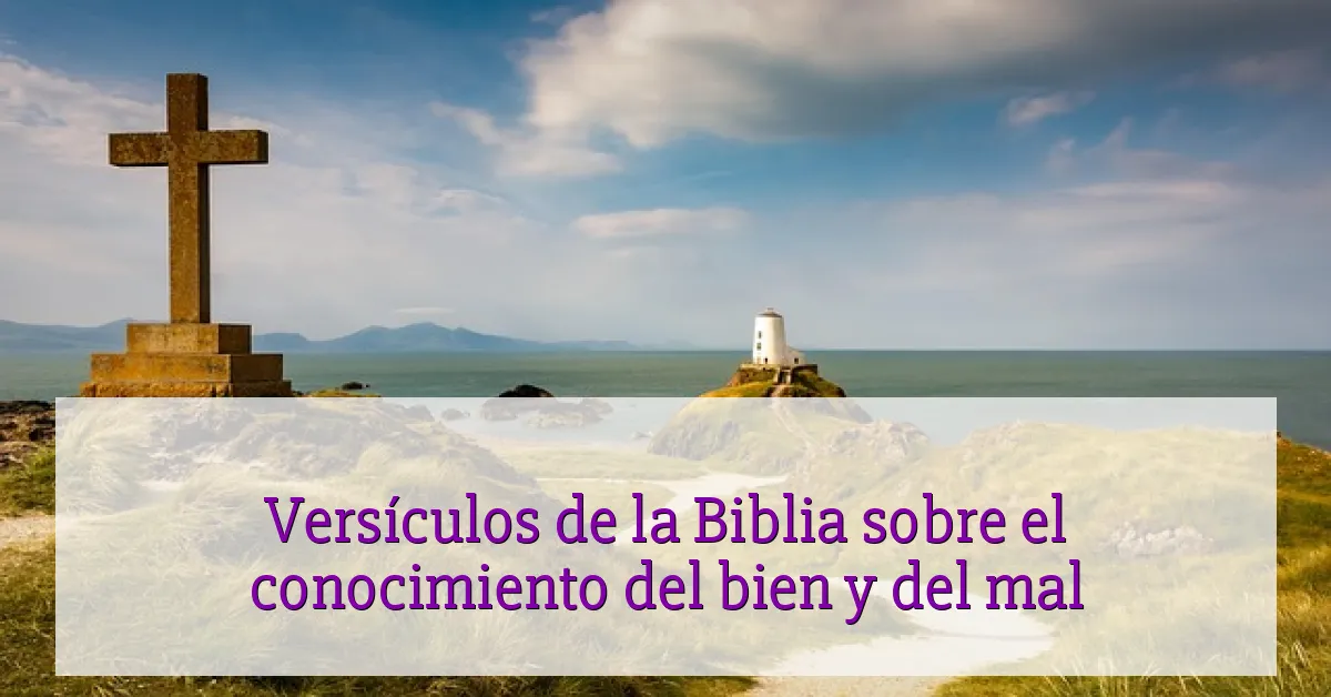Versículos de la Biblia sobre el conocimiento del bien y del mal
