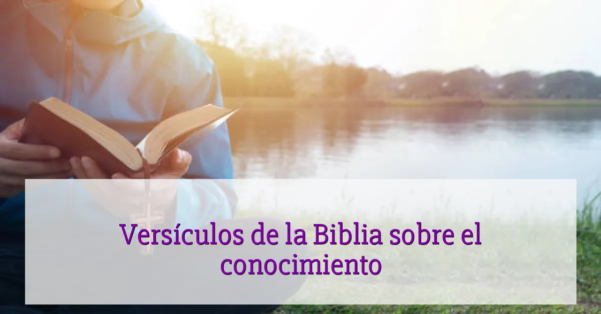 Versículos de la Biblia sobre el conocimiento