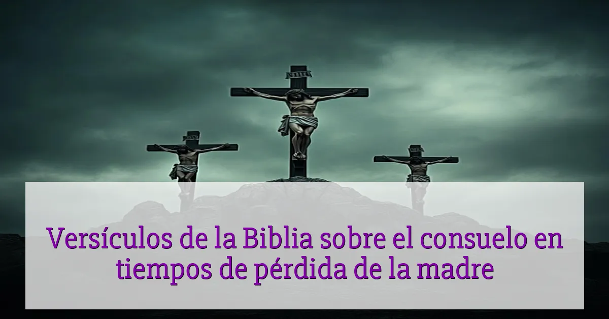 Versículos de la Biblia sobre el consuelo en tiempos de pérdida de la madre