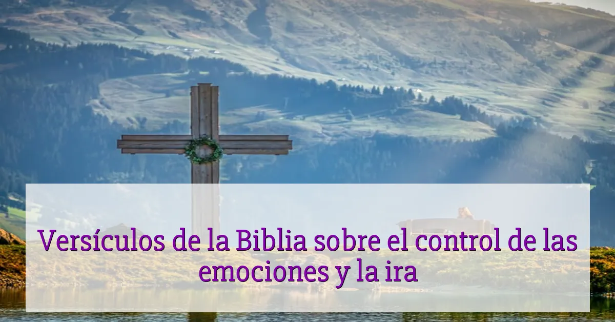 Versículos de la Biblia sobre el control de las emociones y la ira