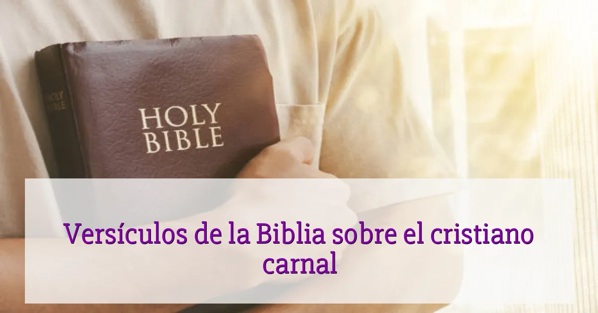 Versículos de la Biblia sobre el cristiano carnal