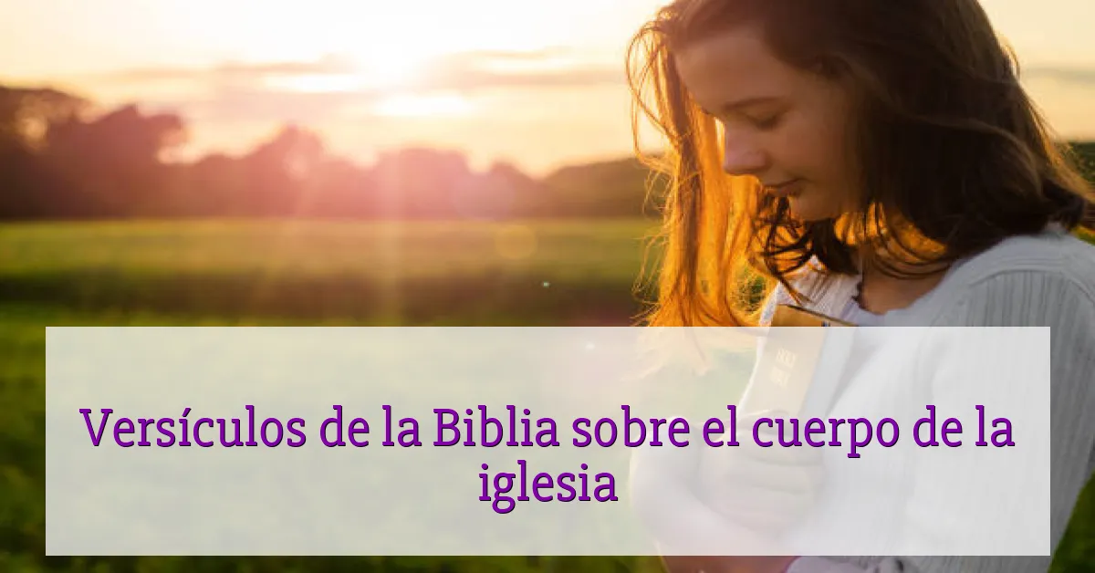 Versículos de la Biblia sobre el cuerpo de la iglesia