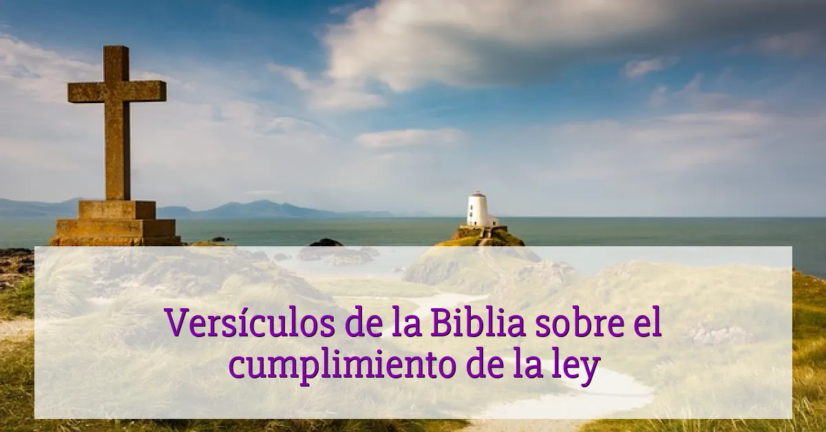 Versículos de la Biblia sobre el cumplimiento de la ley