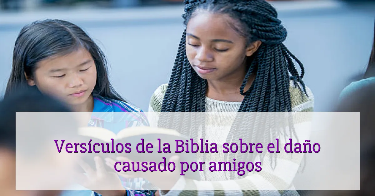 Versículos de la Biblia sobre el daño causado por amigos
