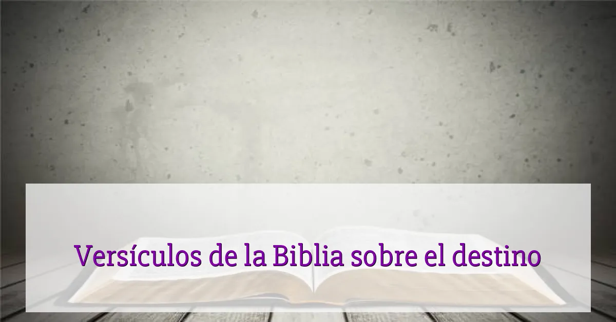 Versículos de la Biblia sobre el destino