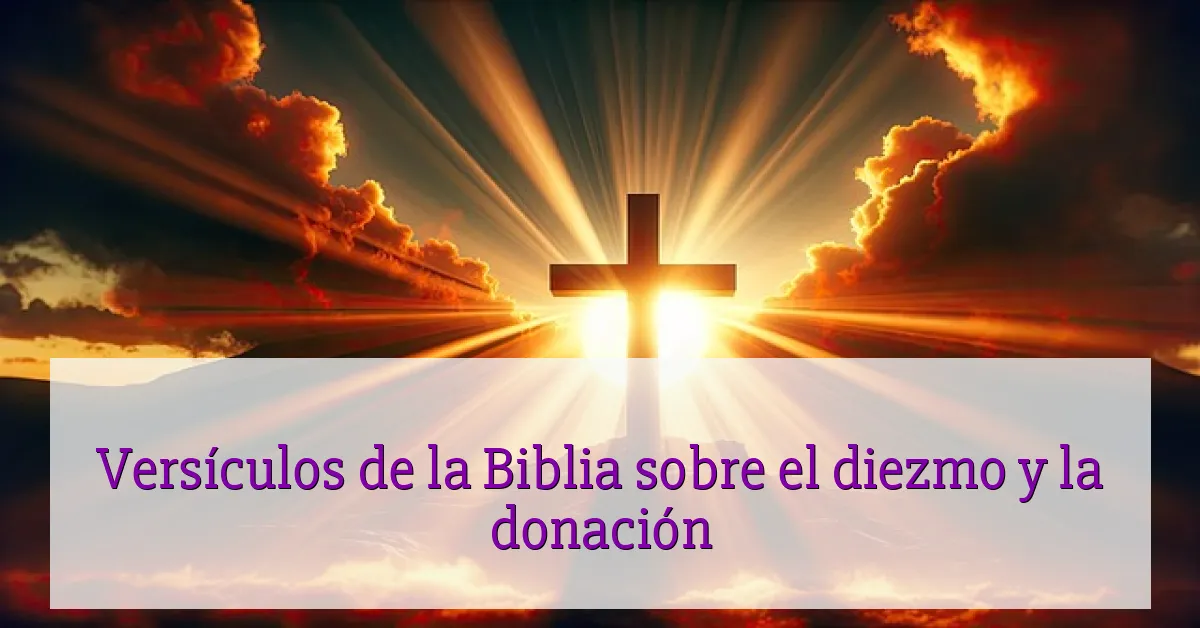 Versículos de la Biblia sobre el diezmo y la donación