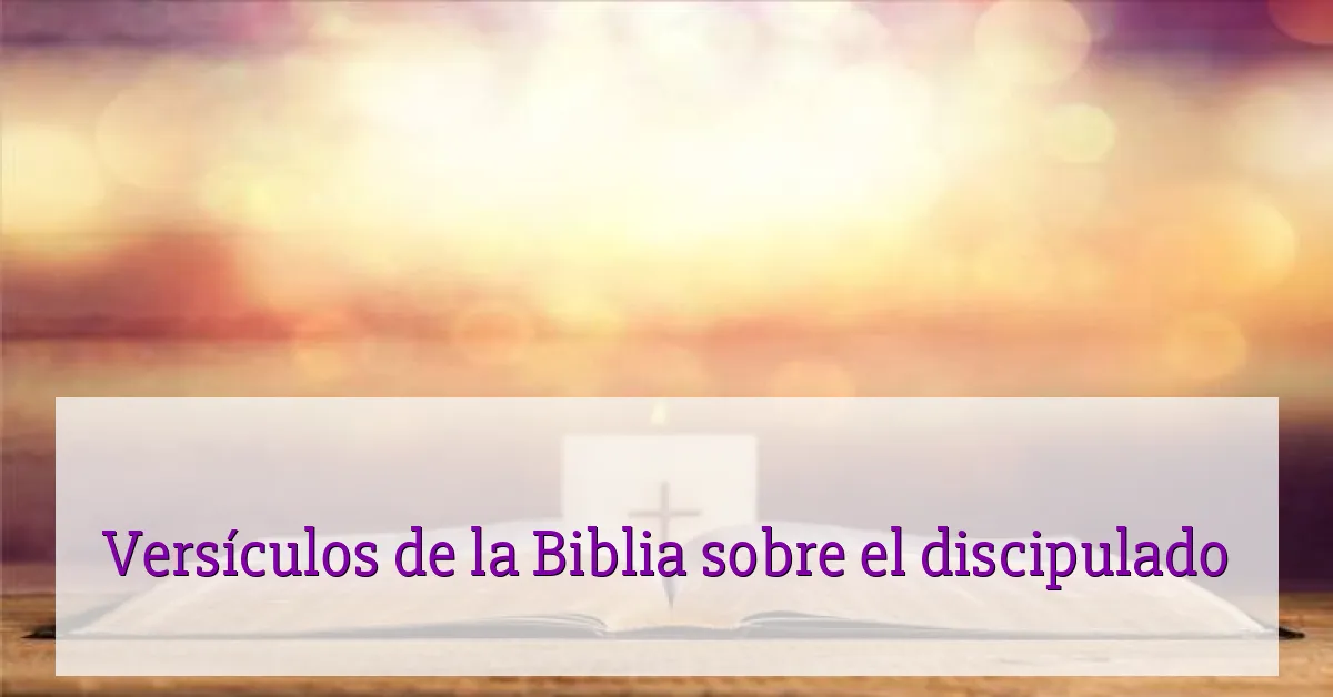 Versículos de la Biblia sobre el discipulado