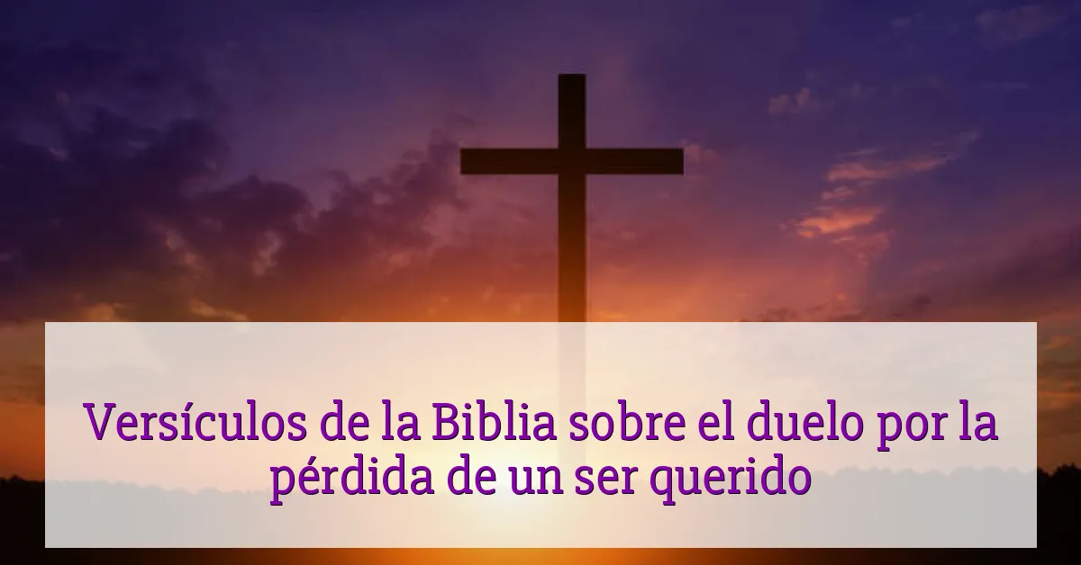 Versículos de la Biblia sobre el duelo por la pérdida de un ser querido