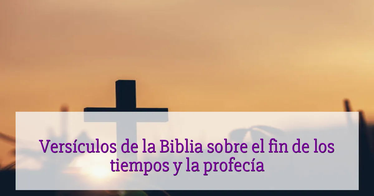Versículos de la Biblia sobre el fin de los tiempos y la profecía