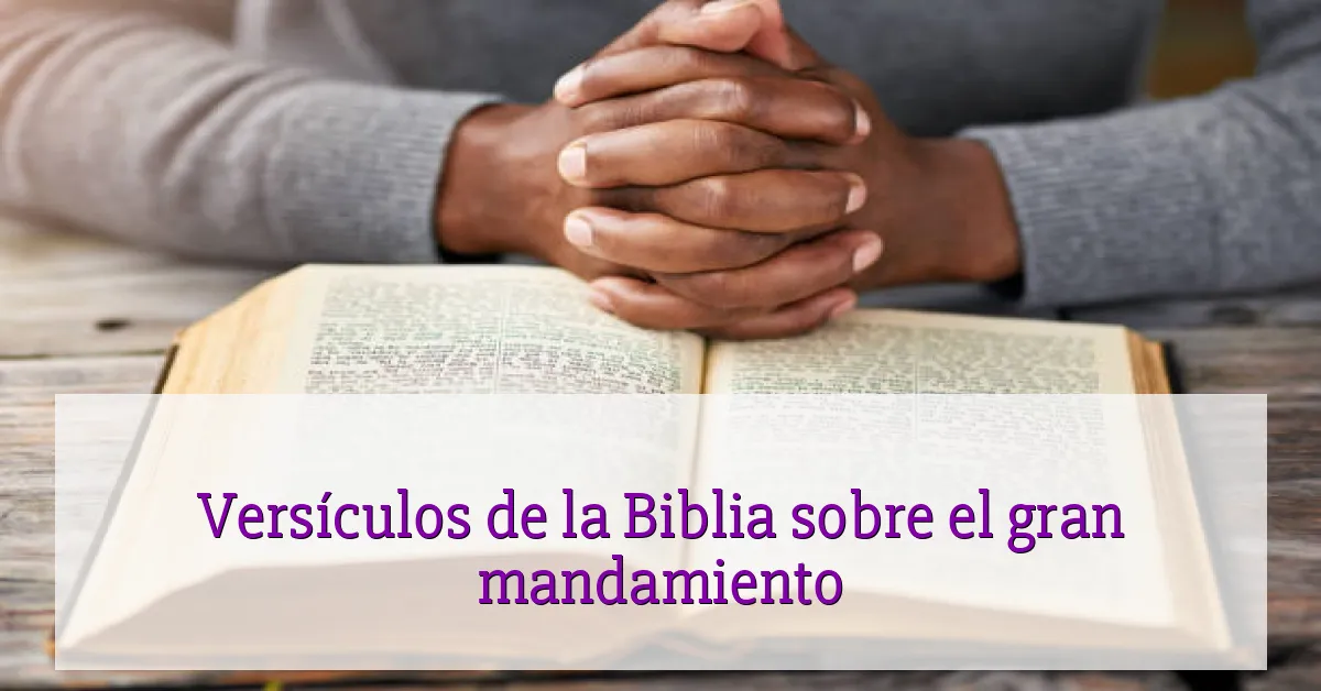 Versículos de la Biblia sobre el gran mandamiento