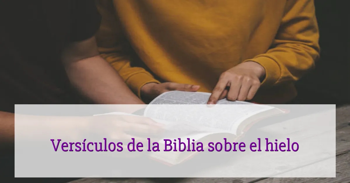 Versículos de la Biblia sobre el hielo