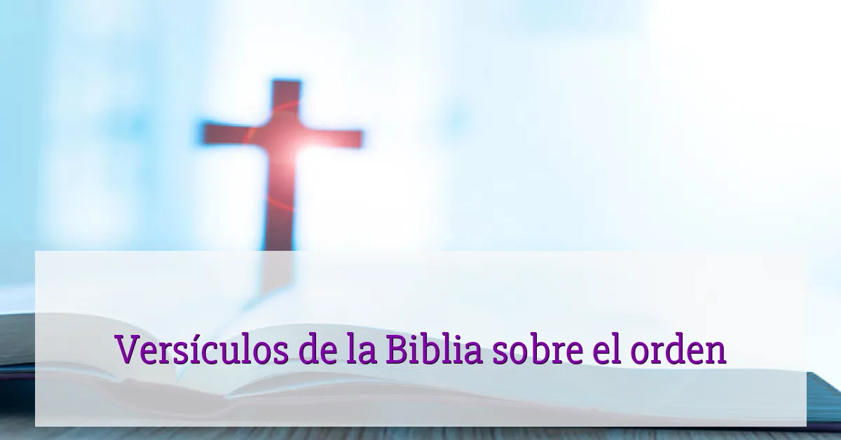 Versículos de la Biblia sobre el orden