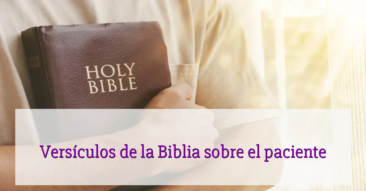 Versículos de la Biblia sobre el paciente
