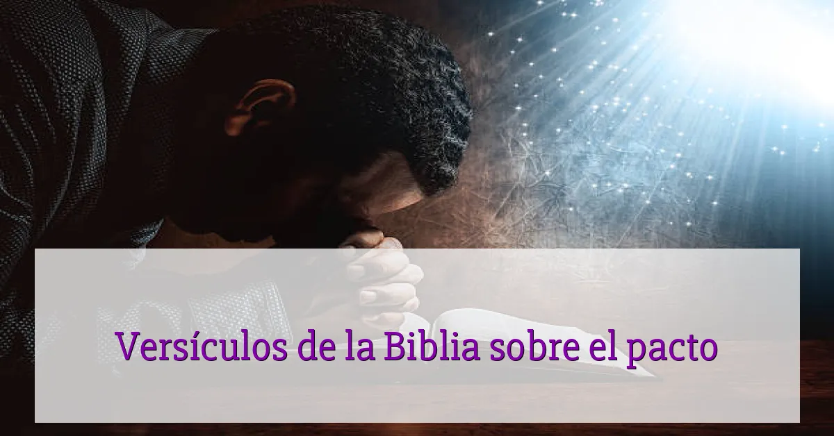 Versículos de la Biblia sobre el pacto