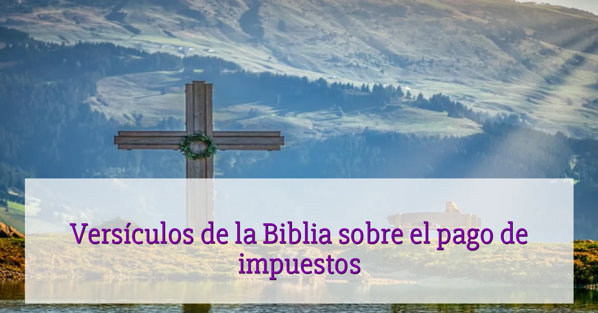 Versículos de la Biblia sobre el pago de impuestos